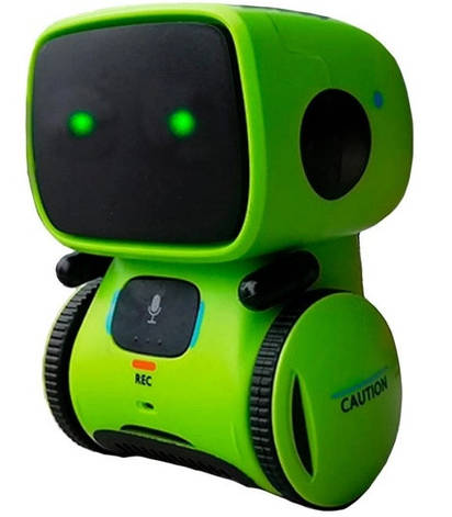 Інтерактивний робот іграшка Smart Robot, що реагує на голос і торкання Зелений, фото 1