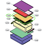 Полиця скляна холодильника LG AHT74973802 для моделей GW-B459 GW-B509 (49.2x34.8cm), фото 4