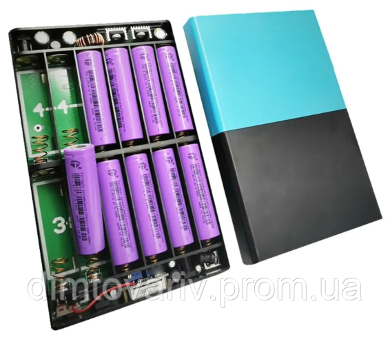 DIY Корпус Power Bank для ноутбука на 12 аккумуляторов 18650 DC12-24V с переходниками - фото 2 - id-p2048675485