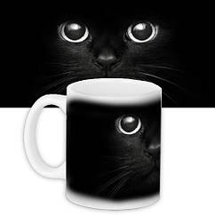 Кухоль із принтом Чорна кішка