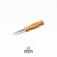 Нож cкульптурный 80мм STRYI Profi для резьбы по дереву, инструмент по дереву