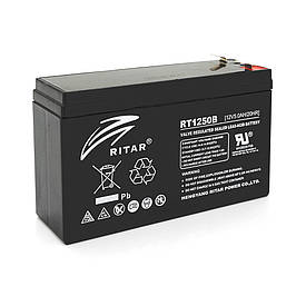 Акумуляторна батарея AGM RITAR RT1250BL, Black Case, 12 V 5.0 Ah ( 150 х 50 х 93) Q10