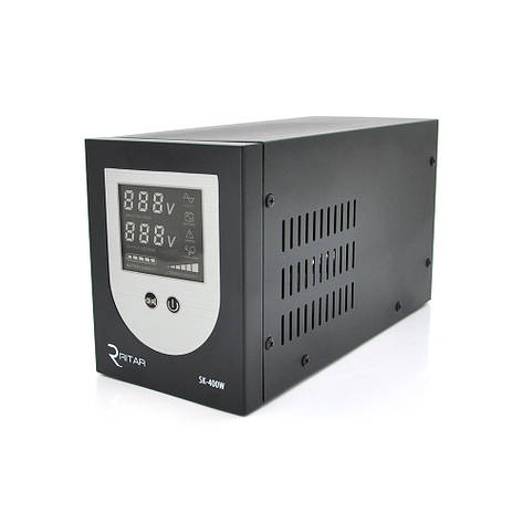ДБЖ з правильною синусоїдою Ritar SK-600VA (400W), DC:145-275V, LCD-дисплей, 1Shuko socket, 12V під зовнішню АКБ, фото 1