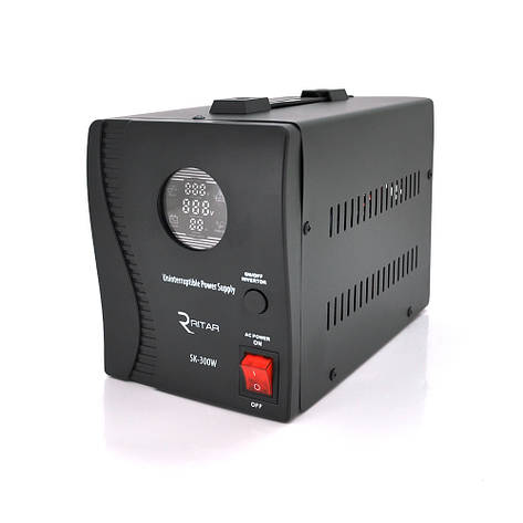 ДБЖ з правильною синусоїдою Ritar SK-500VA (300W), DC:145-275V, LED-дисплей, 1Shuko socket, 12V під зовнішню АКБ, фото 1