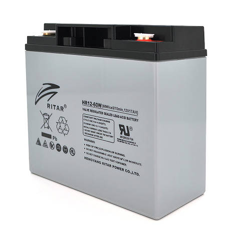 Акумуляторна батарея AGM RITAR RT12170H, Gray Case, 12V 17.0Ah ( 181 х 77 х 167 ) Q4, фото 1