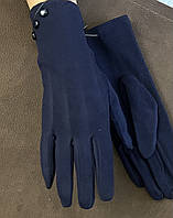 Женские перчатки без подкладки из эко замша