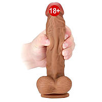 Фаллоимитатор из киберкожи реалистичный на присоске Мягкий большой с присоской cyberskin S ( 220-072 ) IZI