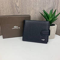 Новинка! Кожаный мужской кошелек портмоне Lacoste люкс качество