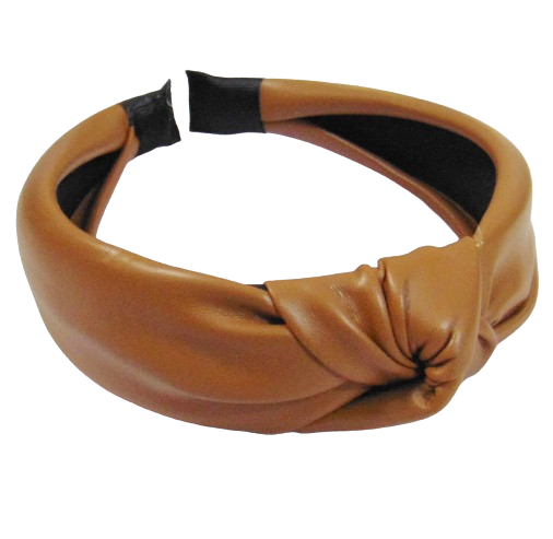 Обруч для волосся екошкіра чалма рудий, фото 1