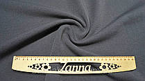 Тепла тканина футер (трьохнитка) з начосом (на флісі) колір темно-сірий