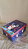 Подарункові коробки набір "Новорічний пінгвін" 28*20*11 сині, фото 3