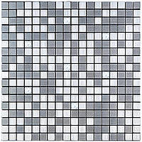 Самоклеюча алюмінієва плитка Ексклюзив! срібна мозаїка зі стразами 300х300х3мм
