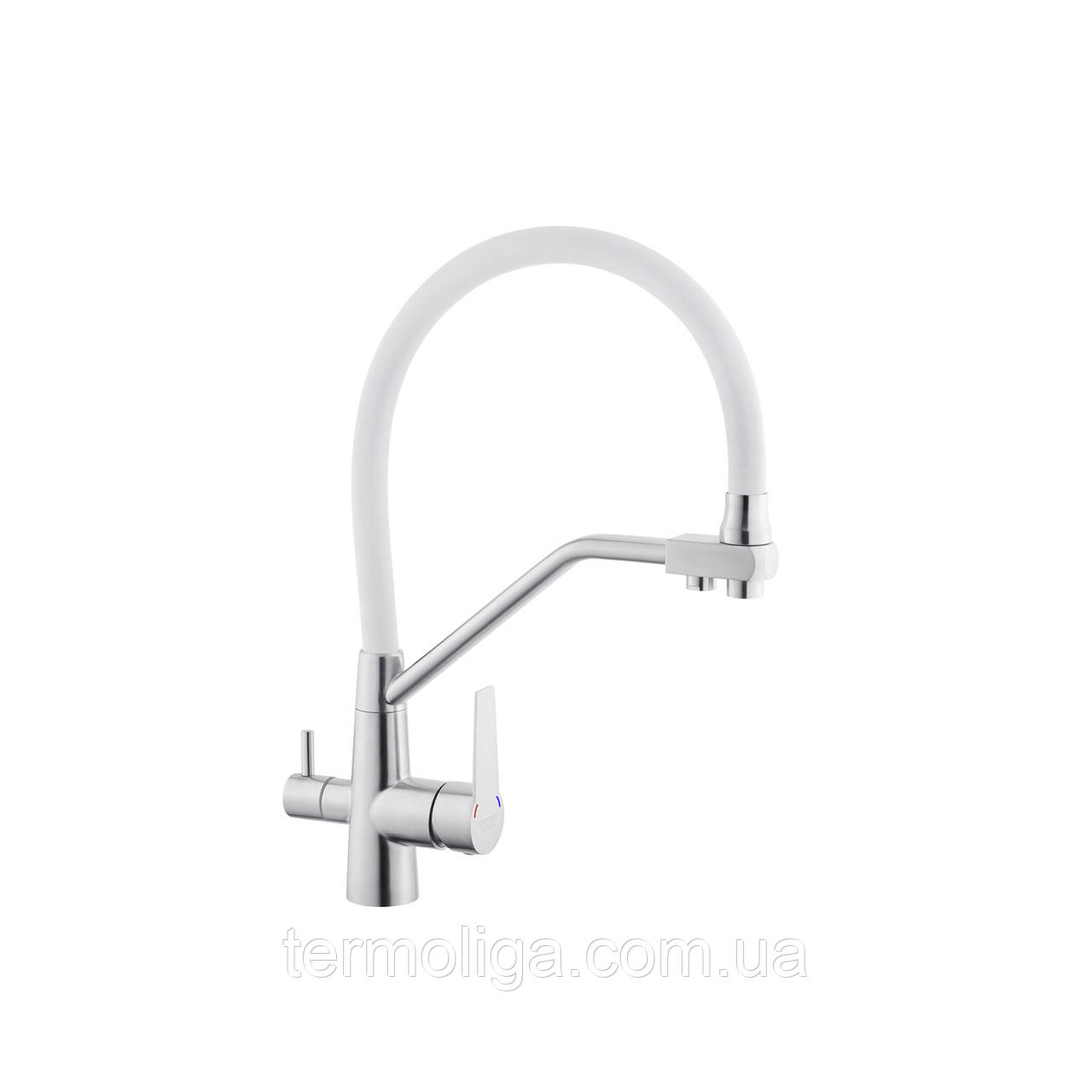 Змішувач для кухні з підключенням до фільтра Kroner KRP Edelstahl Klassisch - ESG03817WHI, фото 1