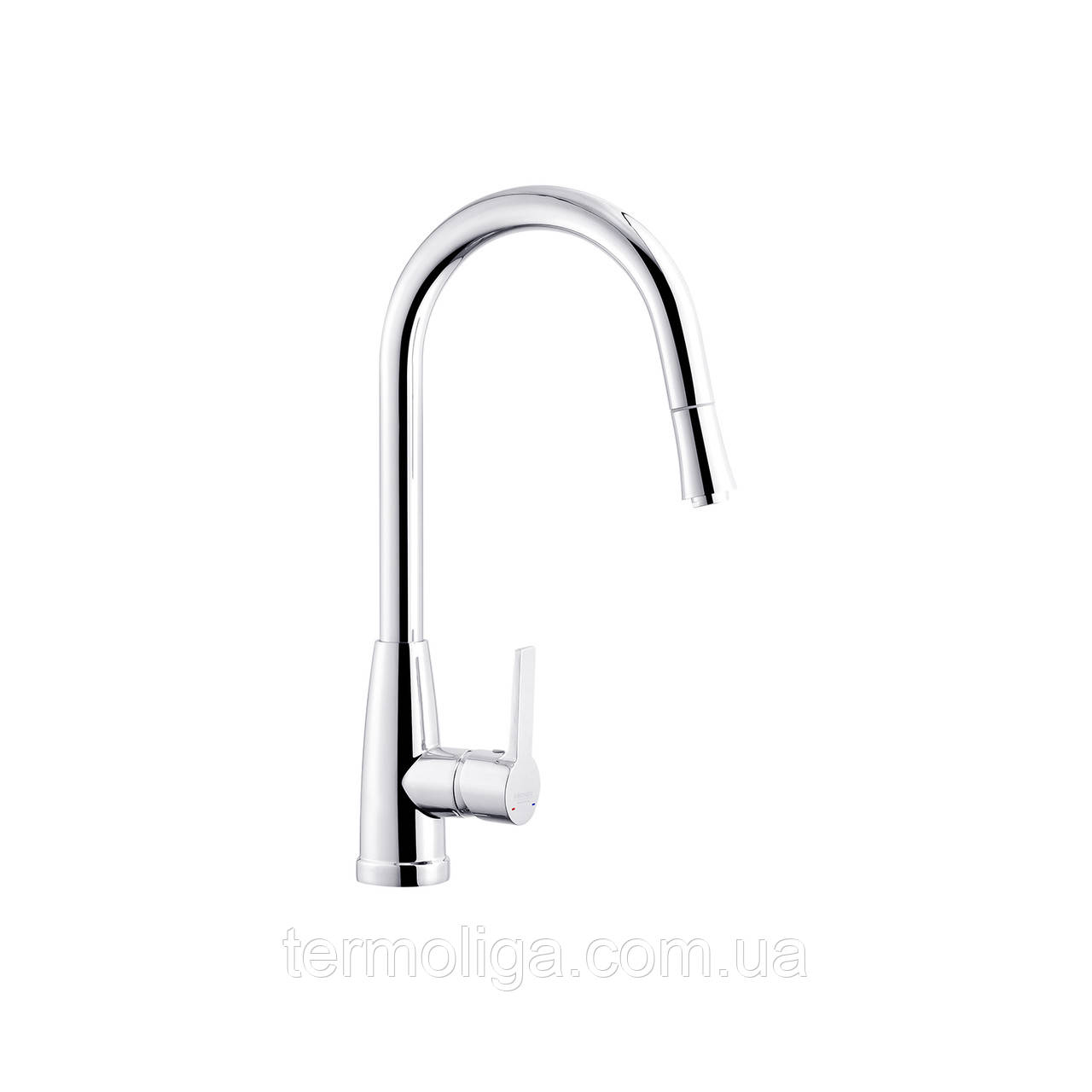 Змішувач для кухні з висувним виливом Kroner KRM - 11-013F, фото 1