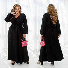 Коктейльна сукня жіноча чорна в підлогу великого розміру