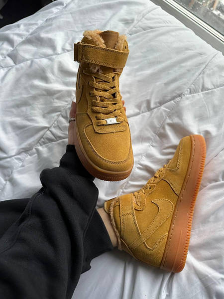 Nike air force 1 high top yellow online