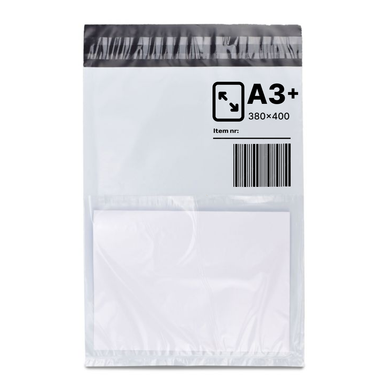 Кур'єрські пакети А3 + 380 х 400 + 40 мм з кишенею для супровідної документації, фото 1