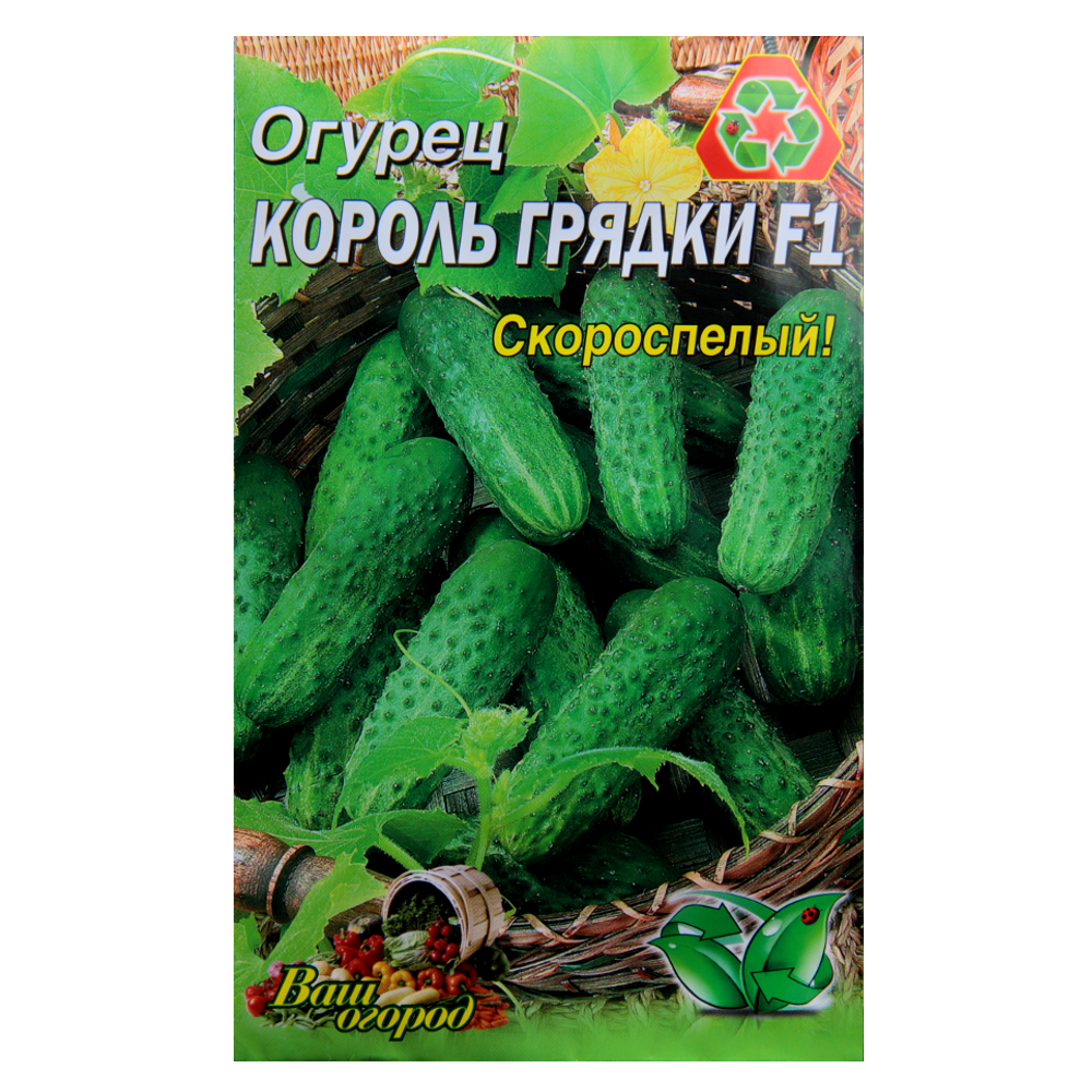 Огірок Король грядки F1 скоростиглий насіння великий пакет 3 г, фото 1