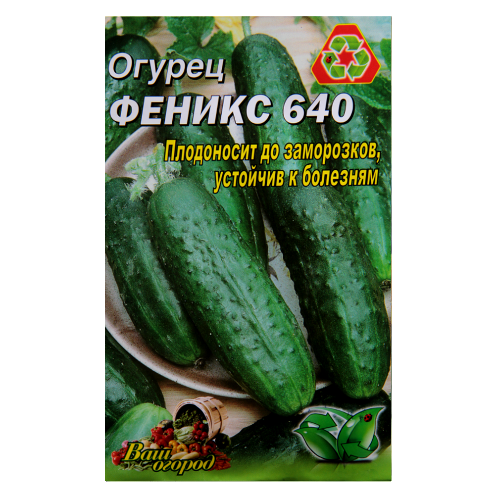 Огірок Фенікс 640 пізньостиглий насіння великий пакет 3 г