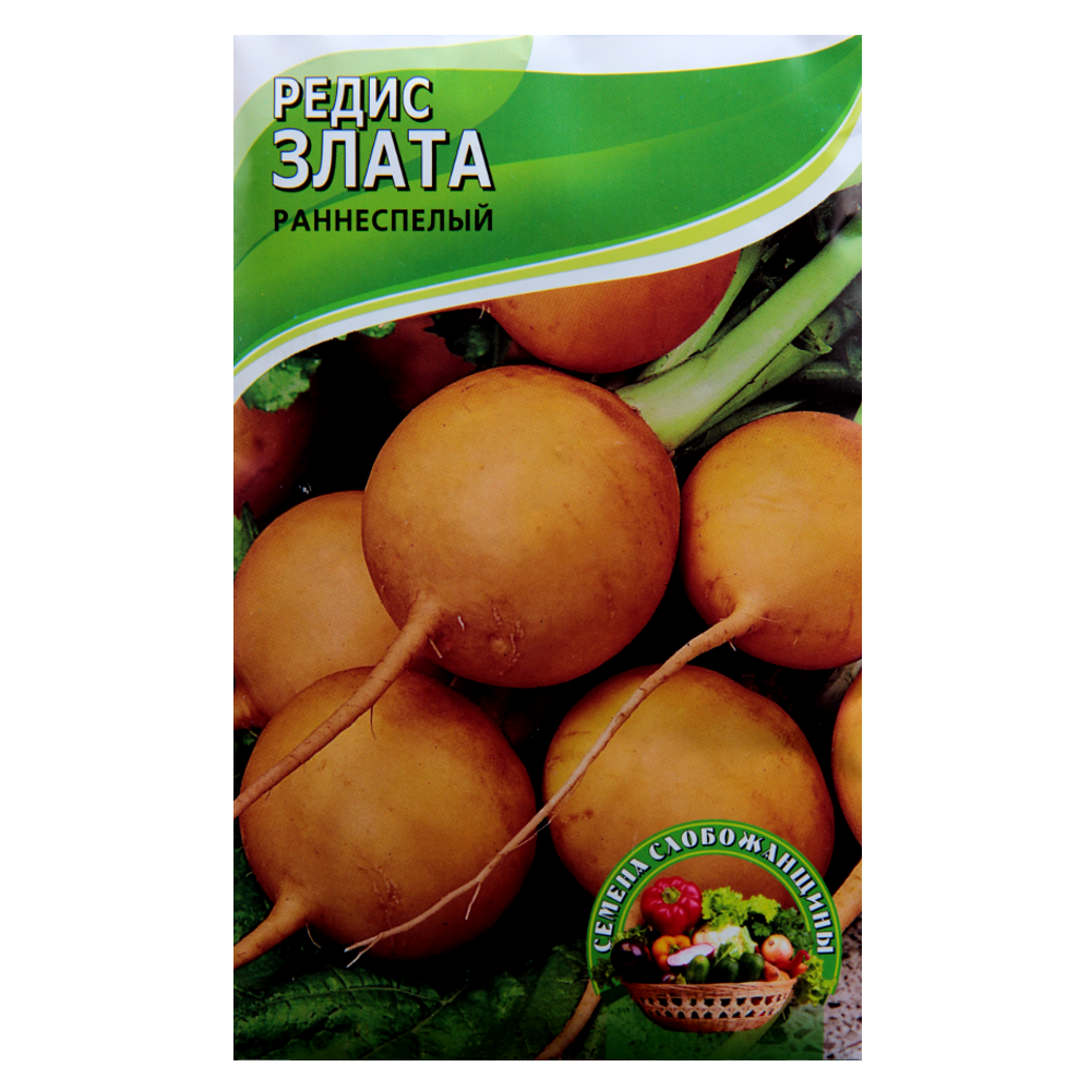 Редис Злата ранньостиглий великий пакет 10 г, фото 1