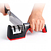 Точилка для кухонних ножів 3-ступінчаста з ручкою Knife Sharpener Tool червоний, фото 4