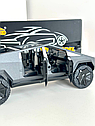 Інерційна металева машинка Tesla Cybertruck 1:24 з світловими та звуковими ефектами 23 см Темно-сіра, фото 6