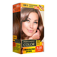 Крем-краска для волос с окислителем, тон Коньяк 3.30 Permanent Color