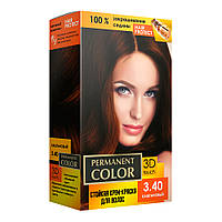 Крем-краска для волос с окислителем, тон Каштановый 3.40 Permanent Color