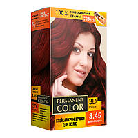 Крем-краска для волос с окислителем, тон Дикая вишня 3.45 Permanent Color