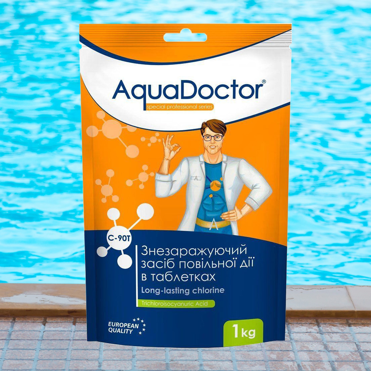 AquaDoctor C-90T повільний хлор, 1 кг