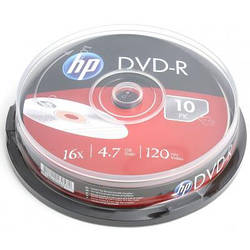 Диск DVD HP DVD-R 4.7GB 16X 10шт 69315/DME00026-3 smart