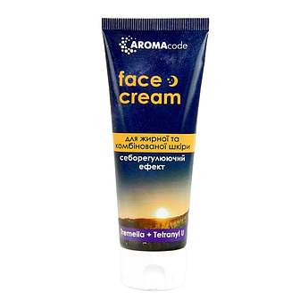 Крем для обличчя для жирної та комбінованої шкіри нічний Регулюючий AROMAcode ТМ Aromat 70 г
