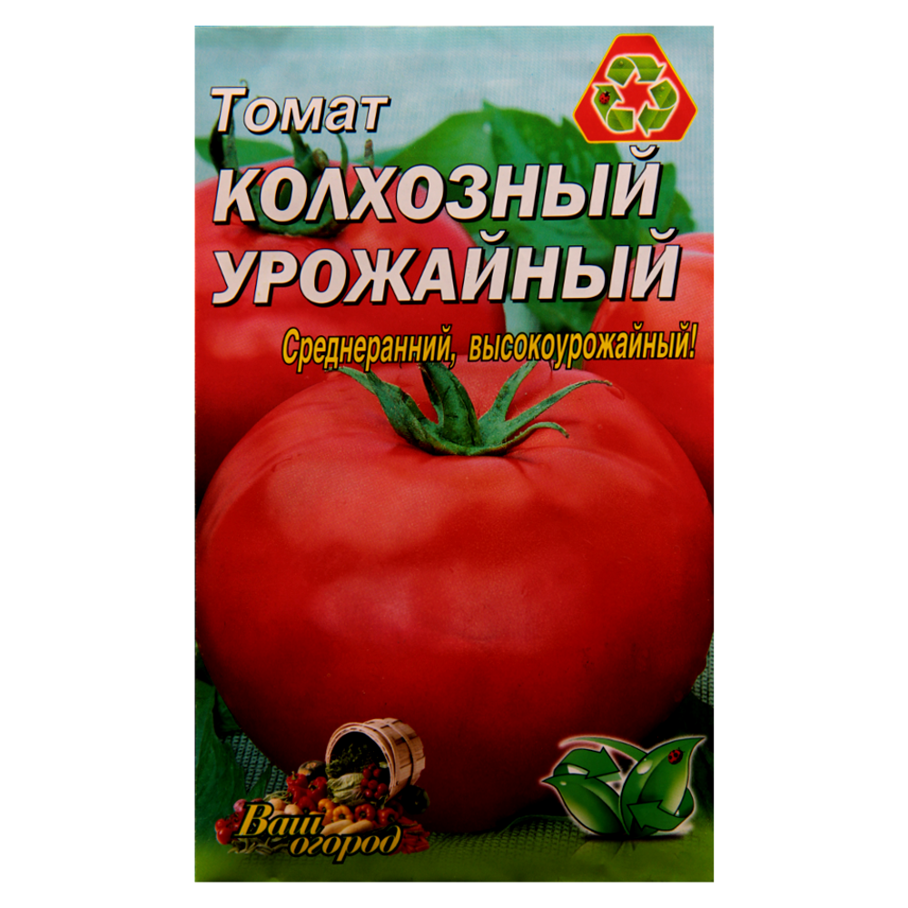 Томат Колгоспний урожайний середньоранній, високоврожайний насіння, великий пакет 2 г
