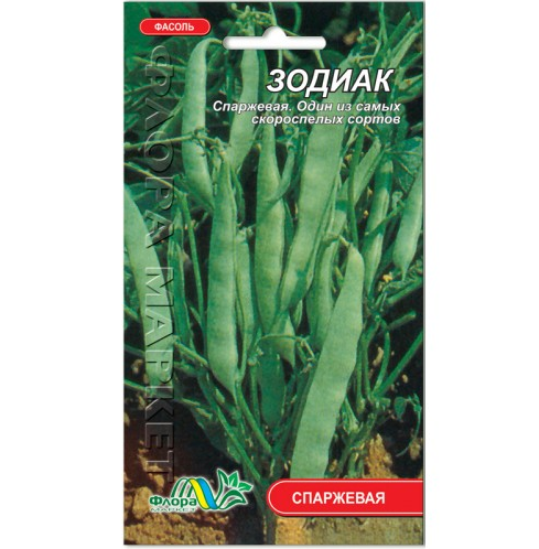 Квасоля спаржева Зодіак скоростигла зелена, насіння 5 г