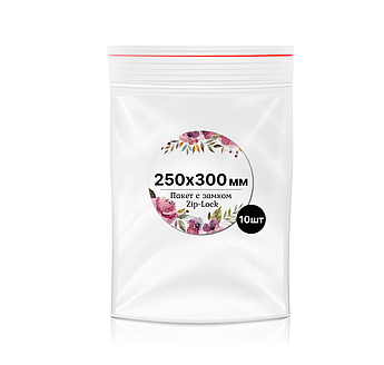 Пакет із замком Zip-Lock 250х300 мм упаковка 10 шт