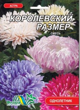 Айстра Королівський розмір піоновидна суміш насіння, еликий пакет, фото 1