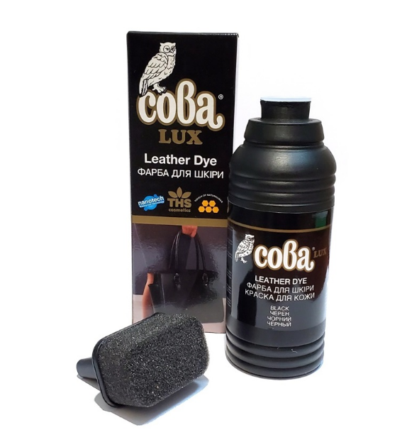 Фарба для виробів зі шкіри Сова Lux Монт 100 мл чорний, фото 1