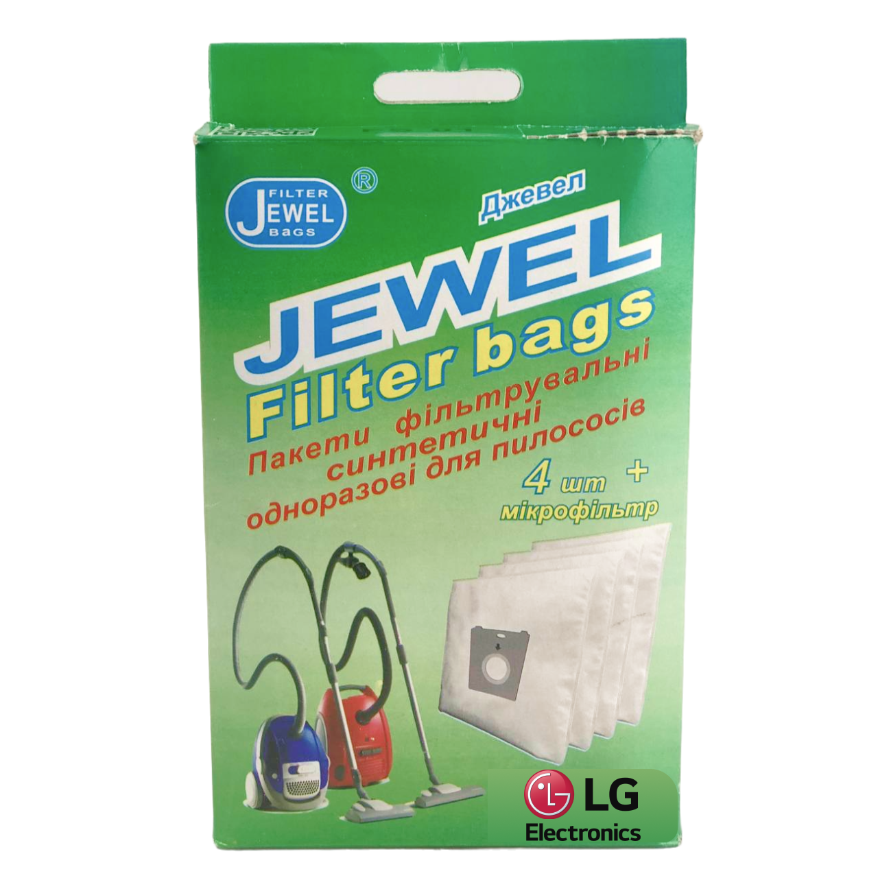 Комплект одноразових чотиришарових мішків для пилососа LG Jewel FS-06 (комплект 4 шт.), фото 1