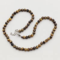 Буси Тигрове Око 6 мм 44 см Кулька з Огранкою