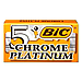 Леза для гоління BIC chrome platinum 5 шт з нержавіючої сталі, фото 3