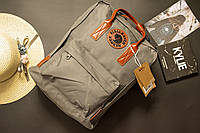 Рюкзак вместительный с кожаной ручкой KÅNKEN тёмно серого цвета размер 38*28*14 см