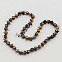 Буси Тигрове Око 6 мм 44 см Кулька з Огранкою