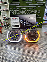 Автомобільні LED (світлодіодні) лінзи AMS ULTIMATE U2 3дюйма 58\64 watt Biled 5500k і маски G145 Хром