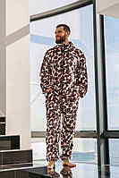 Пижама мужская теплая плюш с капюшоном 46-48;50-52;54-56 "LARA-4" недорого от прямого поставщика