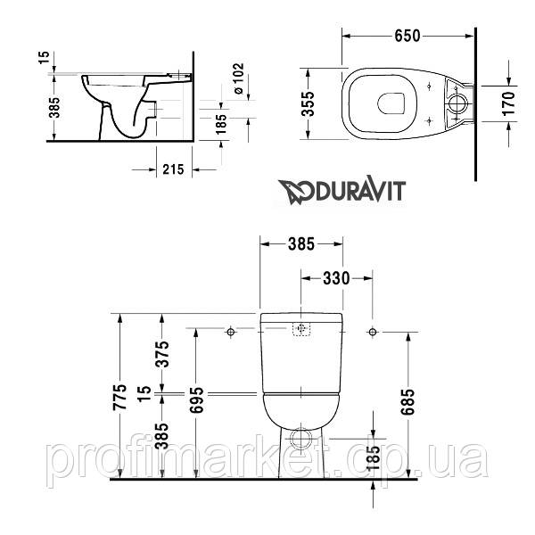 Унитаз Компакт Duravit D-Code - фото 2 - id-p26458624