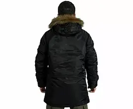 Куртка Аляска чоловіча зимова Slim Fit N-3B Black, фото 3