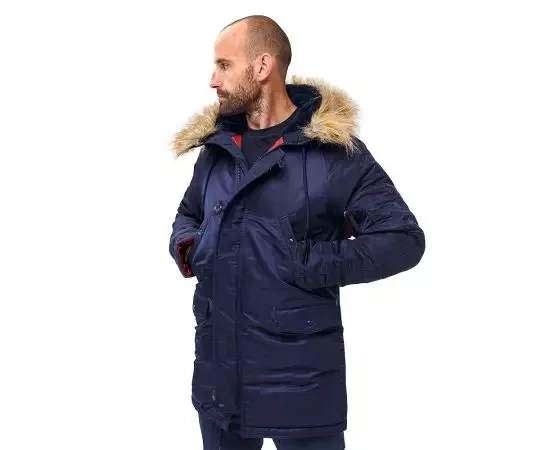 Чоловіча куртка Аляска синя Slim Fit N-3B Navy