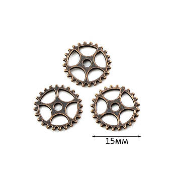 Металева шестерня 15мм червона бронза 1шт SHR013