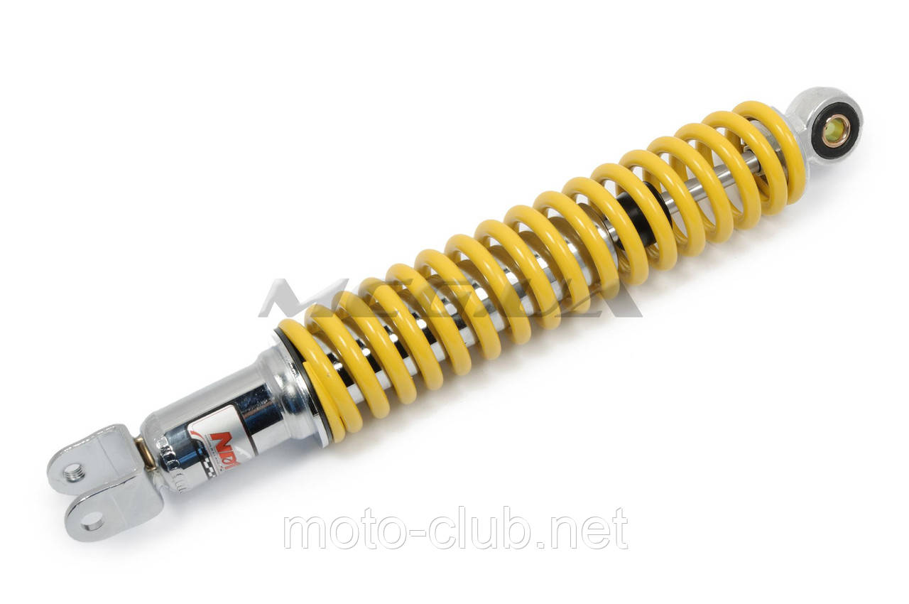 Амортизатор на скутер GY6 335 mm, стандартний "NDT" (жовтий)