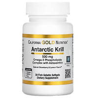 Масло антартического криля с астаксантином California Gold Nutrition Antarctic Krill 500 mg (30 капсул.)
